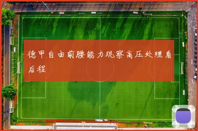 德甲自由前腰能力观察高压处理看后程